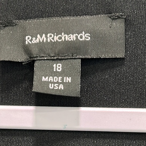 R&M Richards Plus Special Occasion Little Black No Wrinkle Dress sz.18 - Picture 3 of 9